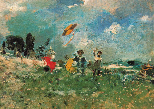 The Kite By Ignacio Pinazo Camarlench By Ignacio Pinazo Camarlench