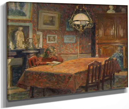 The Lamp By Henri Lebasque By Henri Lebasque