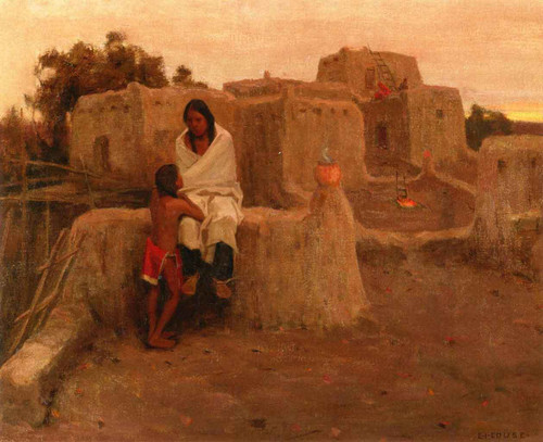 The Lesson By E. Irving Couse