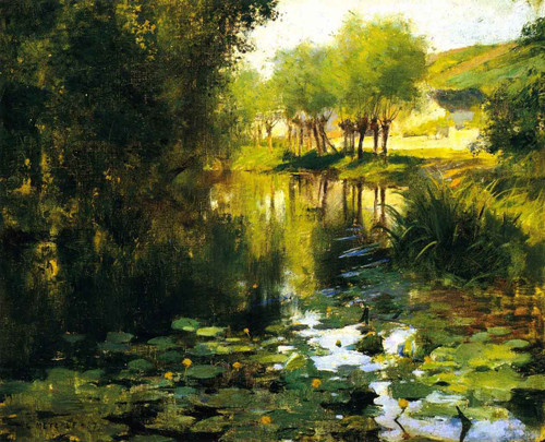 The Lily Pond By Willard Leroy Metcalf By Willard Leroy Metcalf