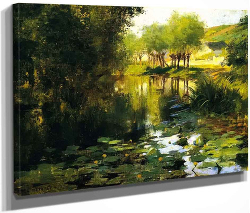 The Lily Pond By Willard Leroy Metcalf By Willard Leroy Metcalf