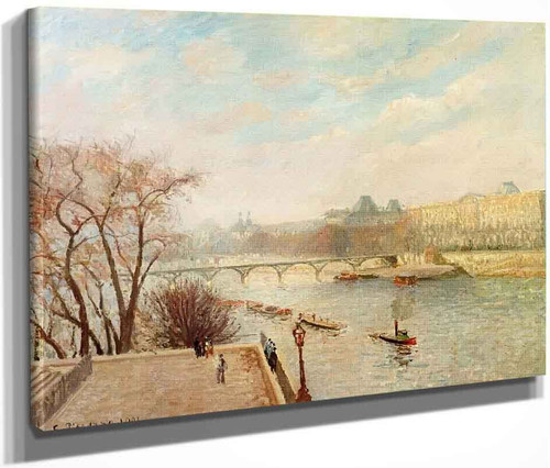 The Louvre, Winter Sunlight, Morning, 2Nd Version By Camille Pissarro By Camille Pissarro