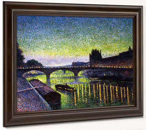 The Louvre And Pont Du Carrousel Night Effect By Maximilien Luce