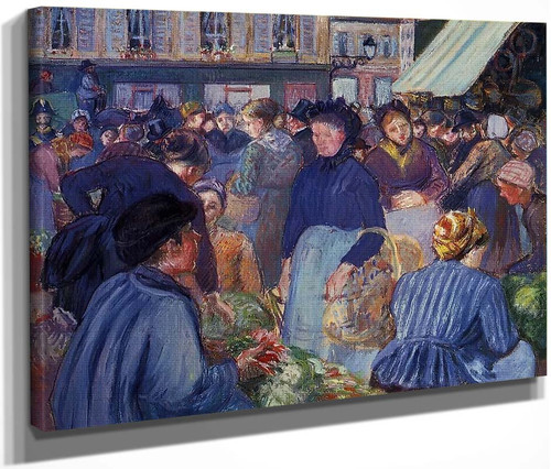 The Market At Gisors1 By Camille Pissarro By Camille Pissarro