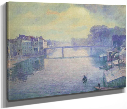 The Marne At Lagny Fog Effect By Henri Lebasque By Henri Lebasque