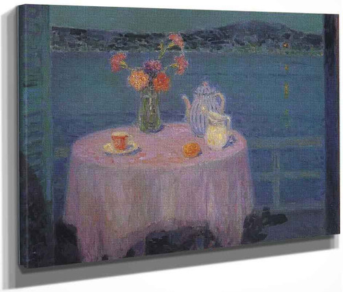 The Mauve Tablecloth By Henri Le Sidaner By Henri Le Sidaner