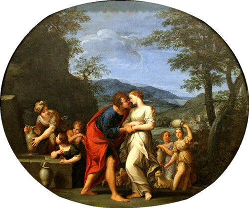 The Meeting Of Jacob And Rachel At The Well By Marcantonio Franceschini  By Marcantonio Franceschini