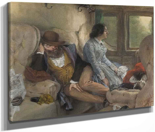 The Morning After An Overnight Journey On The Railway By Adolph Von Menzel By Adolph Von Menzel