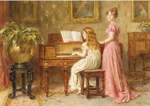 The Music Room By George Goodwin Kilburne By George Goodwin Kilburne