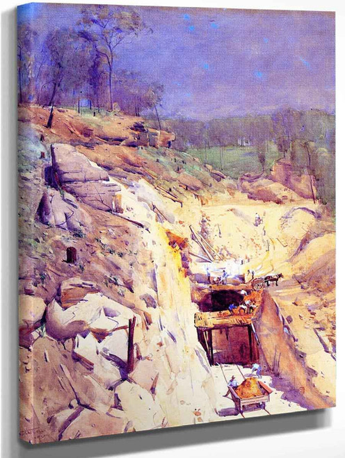 Blue Mountain Tunnel By Sir Arthur Streeton