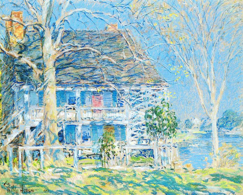 The Old Brush House, Cos Cob By Frederick Childe Hassam  By Frederick Childe Hassam The Old Brush House, Cos Cob By Frederick Childe Hassam  By Frederick Childe Hassam