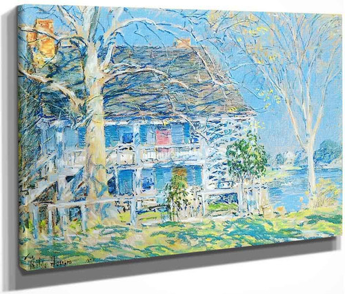 The Old Brush House, Cos Cob By Frederick Childe Hassam  By Frederick Childe Hassam