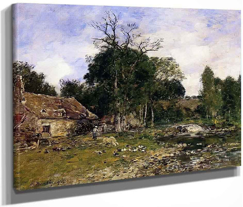 The Old Mill At Saint Ceneri By Eugene Louis Boudin By Eugene Louis Boudin