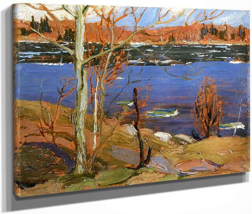 The Opening Of The Rivers Sketch For Spring Ice1 By Tom Thomson