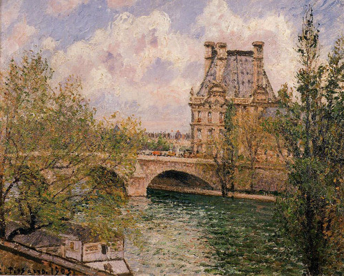 The Pavillion De Flore And The Pont Royal By Camille Pissarro By Camille Pissarro