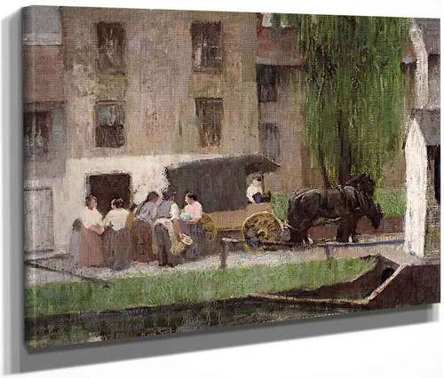 The Peddler's Cart On The Canal, New Hope By Robert Spencer