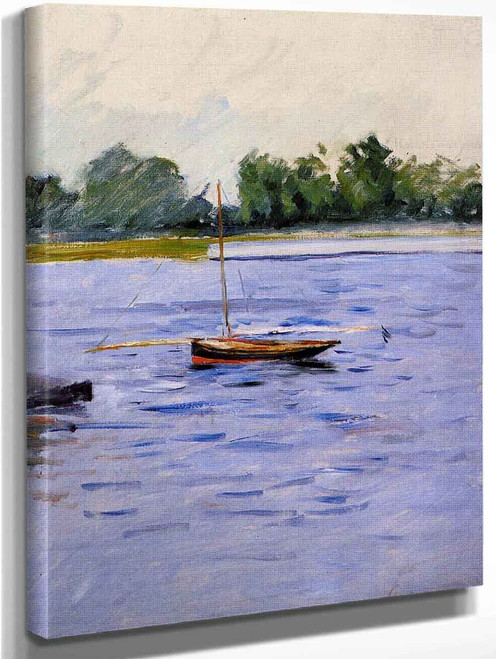 Boat At Anchor On The Seine By Gustave Caillebotte