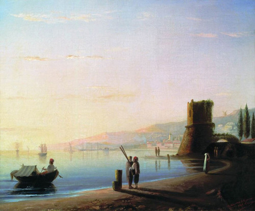 The Pier In Feodosia By Ivan Constantinovich Aivazovsky By Ivan Constantinovich Aivazovsky