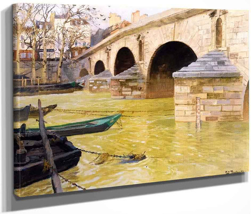 The Pont Marie, Paris By Fritz Thaulow
