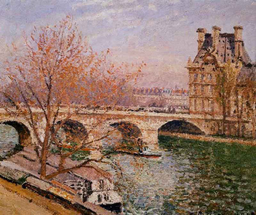 The Pont Royal And The Pavillion De Flore By Camille Pissarro By Camille Pissarro
