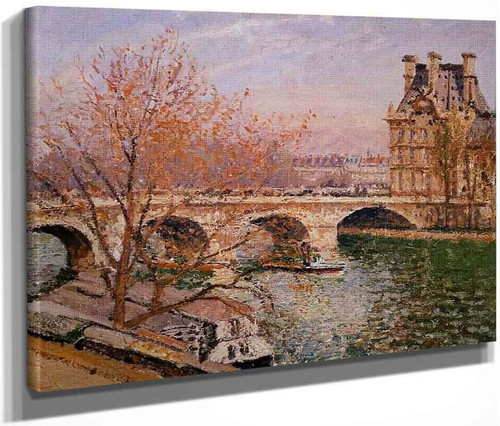 The Pont Royal And The Pavillion De Flore By Camille Pissarro By Camille Pissarro