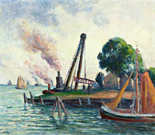 The Port Of Amsterdam By Maximilien Luce By Maximilien Luce