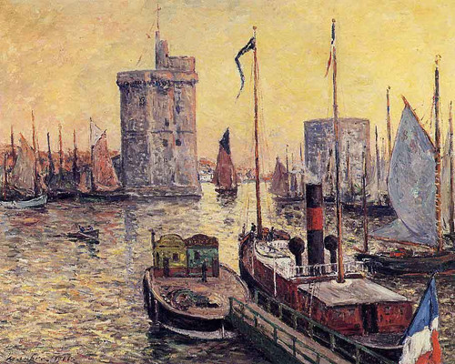 The Port Of La Rochelle At Twilight By Maxime Maufra By Maxime Maufra