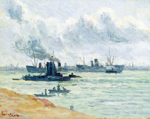 The Port Of Rotterdam4 By Maximilien Luce By Maximilien Luce