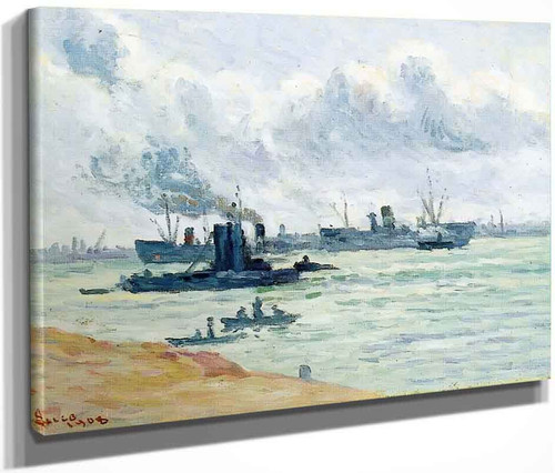 The Port Of Rotterdam4 By Maximilien Luce By Maximilien Luce