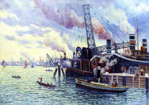 The Port Of Rotterdam5 By Maximilien Luce By Maximilien Luce
