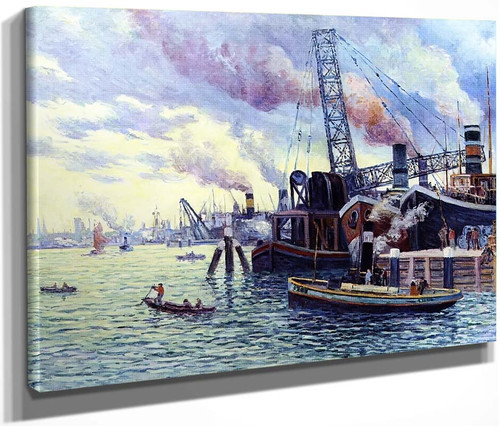 The Port Of Rotterdam5 By Maximilien Luce By Maximilien Luce