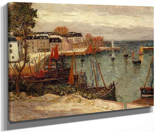 The Port Of Sauzon, Belle Isle En Mer By Maxime Maufra By Maxime Maufra