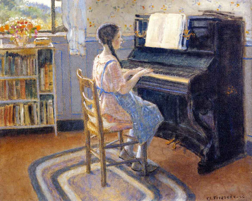 The Practice Hour 1 By Frederick Carl Frieseke By Frederick Carl Frieseke