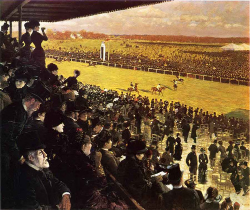 The Races At Longchamps From The Grandstand By Giuseppe De Nittis By Giuseppe De Nittis