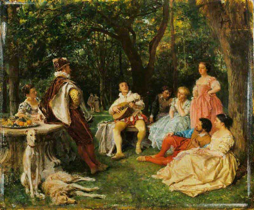The Recital By Jean Louis Ernest Meissonier