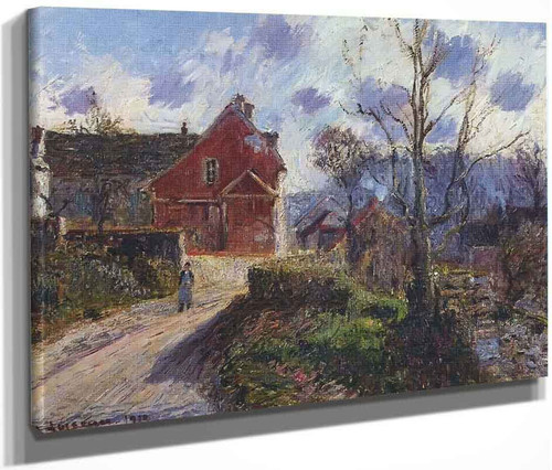 The Red Painted House By Gustave Loiseau By Gustave Loiseau