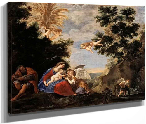 The Rest During The Flight Into Egypt By Francesco Albani By Francesco Albani