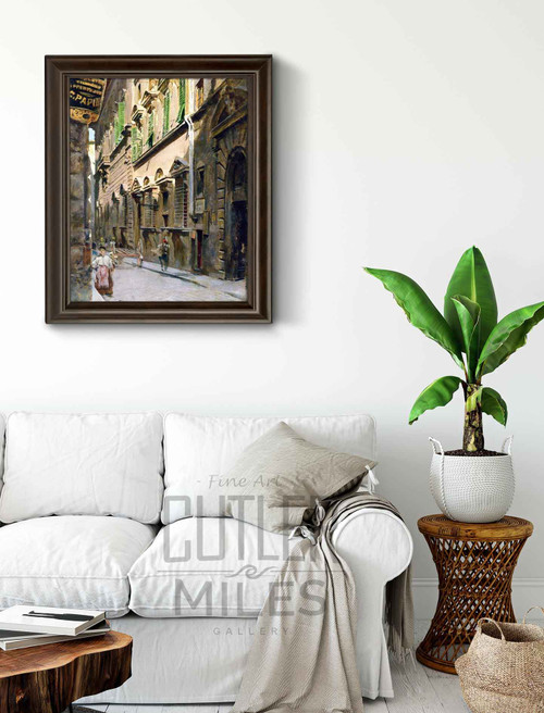 Borgo Degli Albizi Con Il Palazzo Ramirez Montalvo By Telemaco Signorini