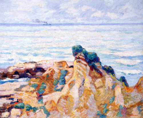 The Rocks At Saint Palais By Armand Guillaumin The Rocks At Saint Palais By Armand Guillaumin