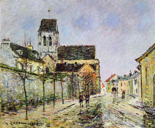 The Rue De St. Ouen After The Rain By Gustave Loiseau By Gustave Loiseau