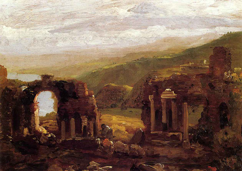 The Ruins Of Taormina By Thomas Cole By Thomas Cole