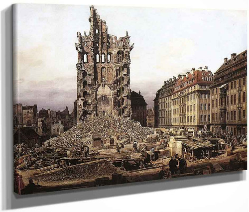 The Ruins Of The Old Kreuzkirche In Dresden By Bernardo Bellotto