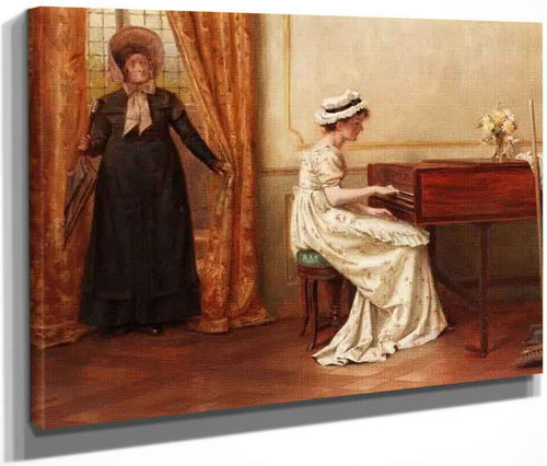 The Secret Pianist By George Goodwin Kilburne By George Goodwin Kilburne