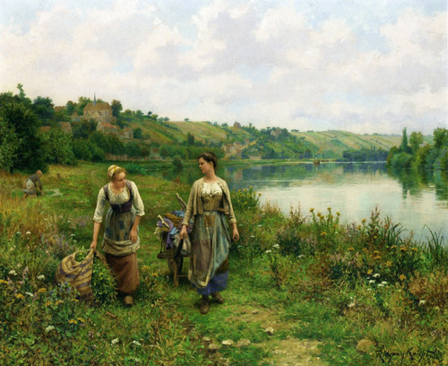 The Seine At Vernon By Daniel Ridgway Knight By Daniel Ridgway Knight