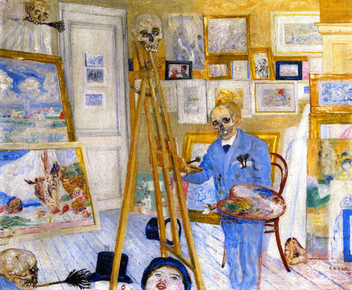 The Skeleton Painter By James Ensor By James Ensor