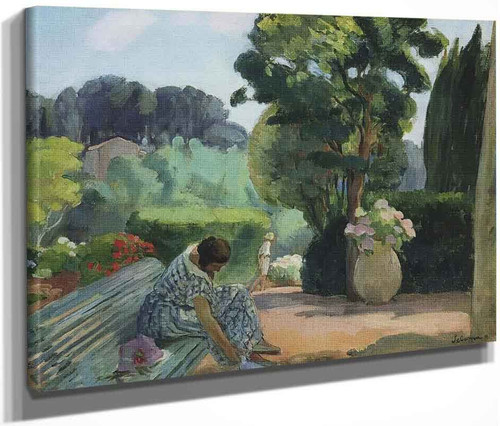 The Terrace In Pradet By Henri Lebasque By Henri Lebasque