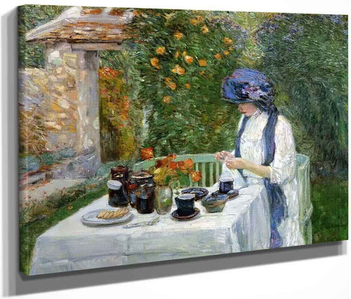 The Terre Cuite Tea Set  By Frederick Childe Hassam  By Frederick Childe Hassam