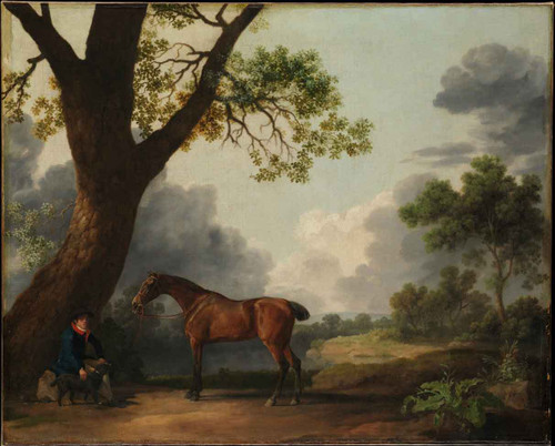 The Third Duke Of Doset's Hunter With A Groom And A Dog By George Stubbs