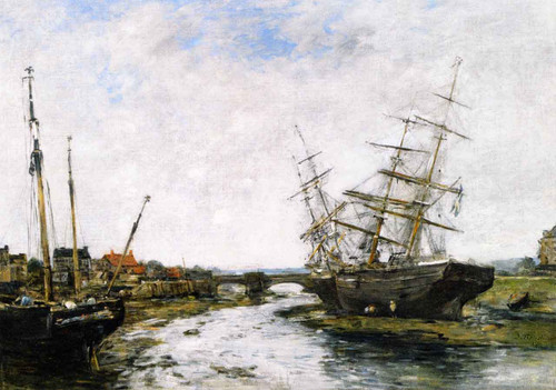 The Toques, Low Tide By Eugene Louis Boudin By Eugene Louis Boudin The Toques, Low Tide By Eugene Louis Boudin By Eugene Louis Boudin