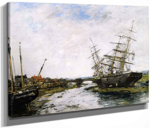 The Toques, Low Tide By Eugene Louis Boudin By Eugene Louis Boudin